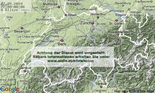 Lightning Switzerland 22:00 UTC Mon 06 May