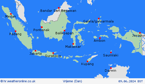 overview Indonezija Azija Karte prognoza
