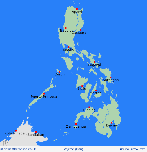 overview Filipini Azija Karte prognoza