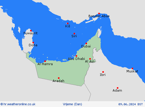 overview Ujedinjeni Arapski Emirati Azija Karte prognoza