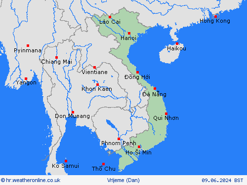 overview Vijetnam Azija Karte prognoza