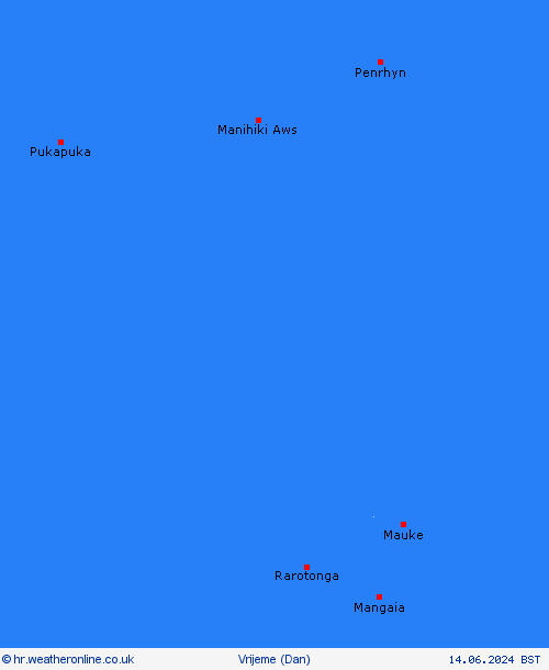 overview Cookovo Otočje Oceanija Karte prognoza