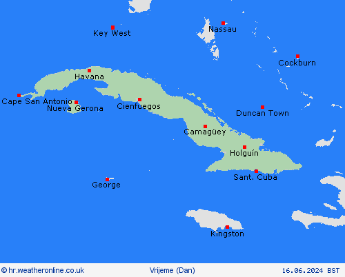 overview Kuba Srednja Amerika Karte prognoza