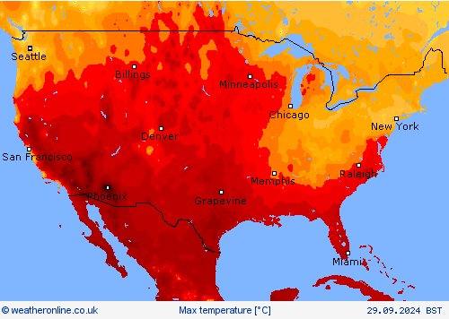 Max temperature Forecast maps