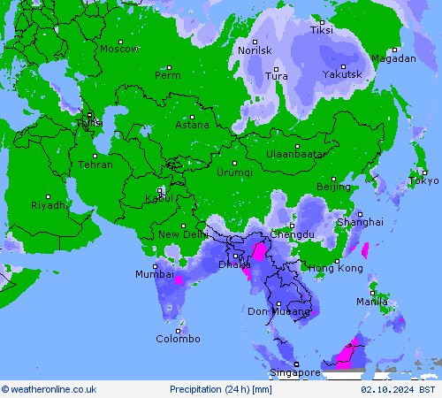 Precipitation (24 h) Forecast maps