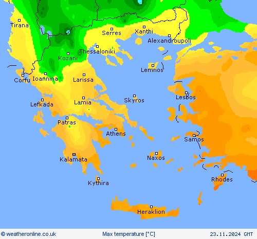 Max temperature Forecast maps