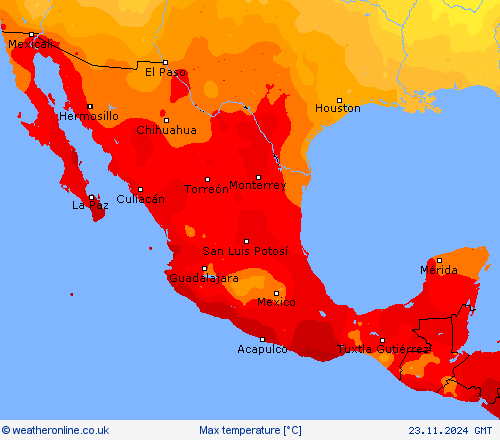 Max temperature Forecast maps