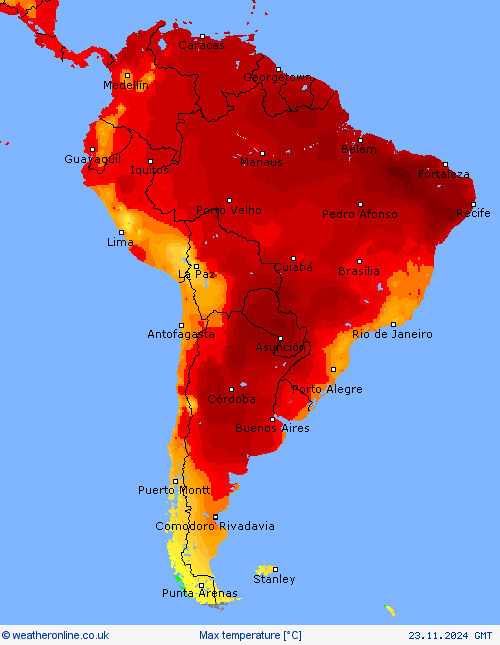 Max temperature Forecast maps